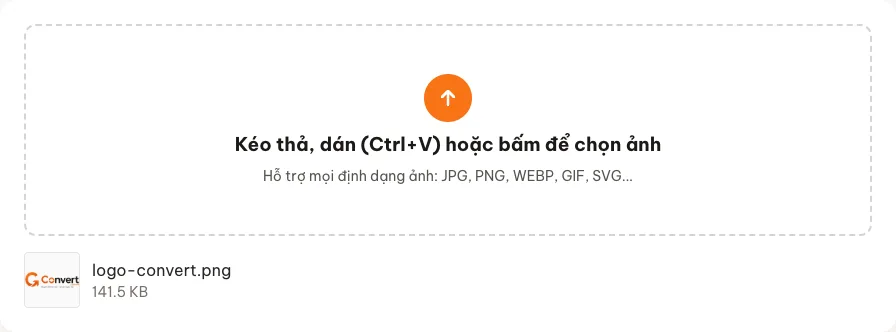Công cụ chuyển ảnh sang Base64 trên Convert.com.vn hiển thị chuỗi Data URI
