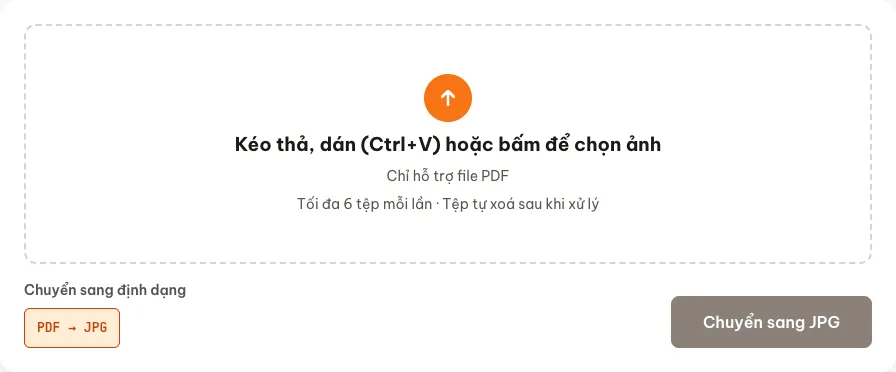 Công cụ chuyển PDF sang JPG trên Convert.com.vn